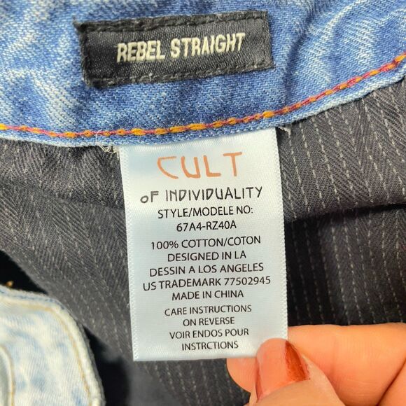 Cult Of Individuality Rebel Straight Men's W34 L34 Japanese Selvedge Denim Jeans - Picture 12 of 16